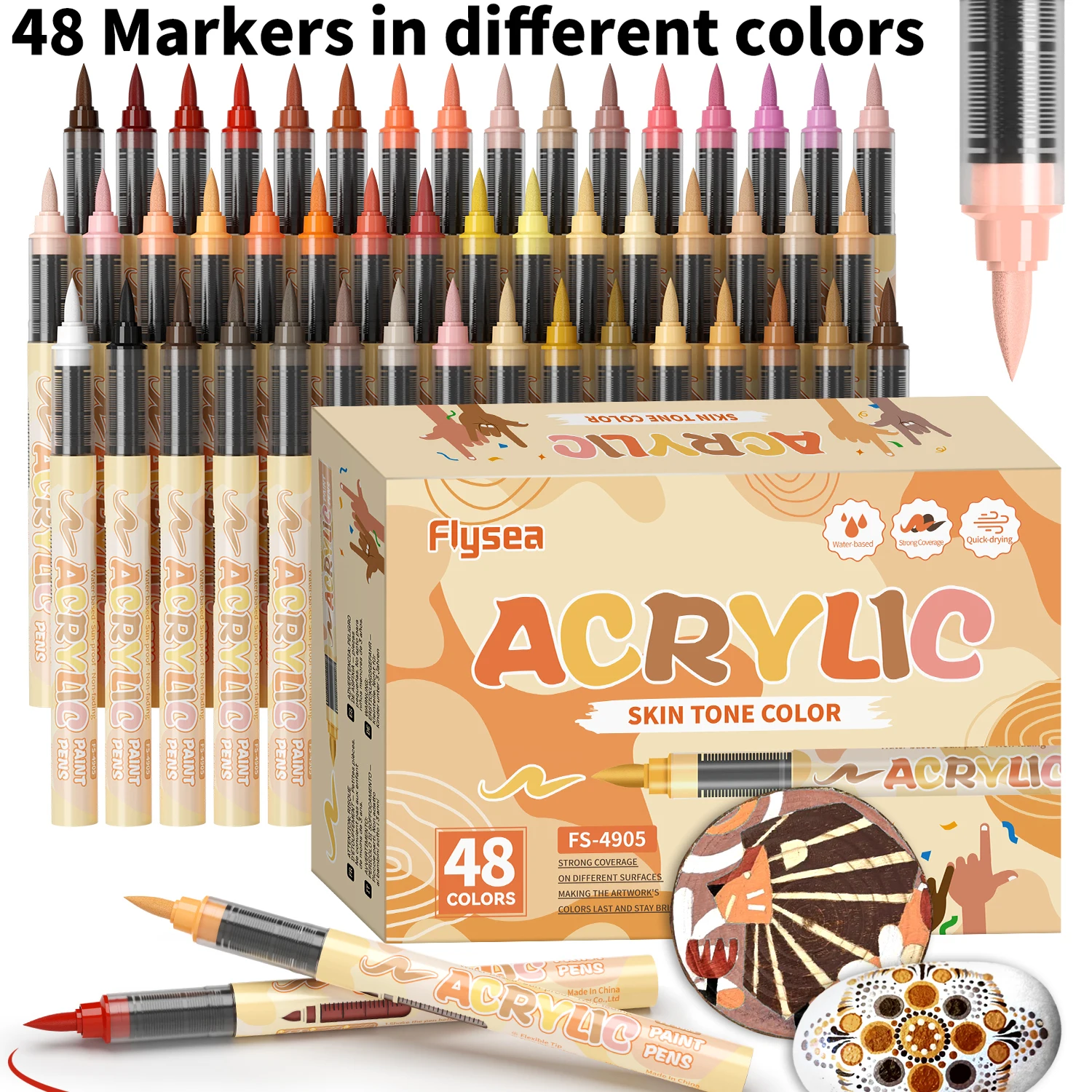 Paint Brush - Canetas de tinta acrílica com ponta
