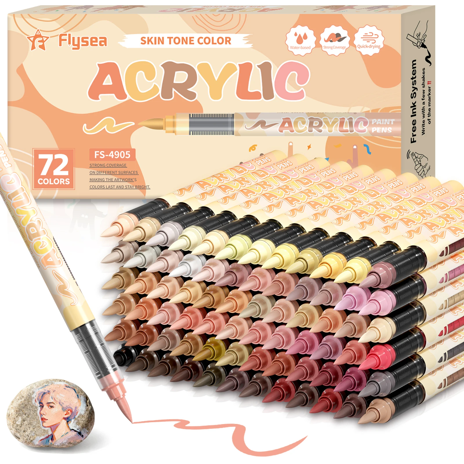 Canetas de tinta acrílica com  - Paint Brush avaliação e preço