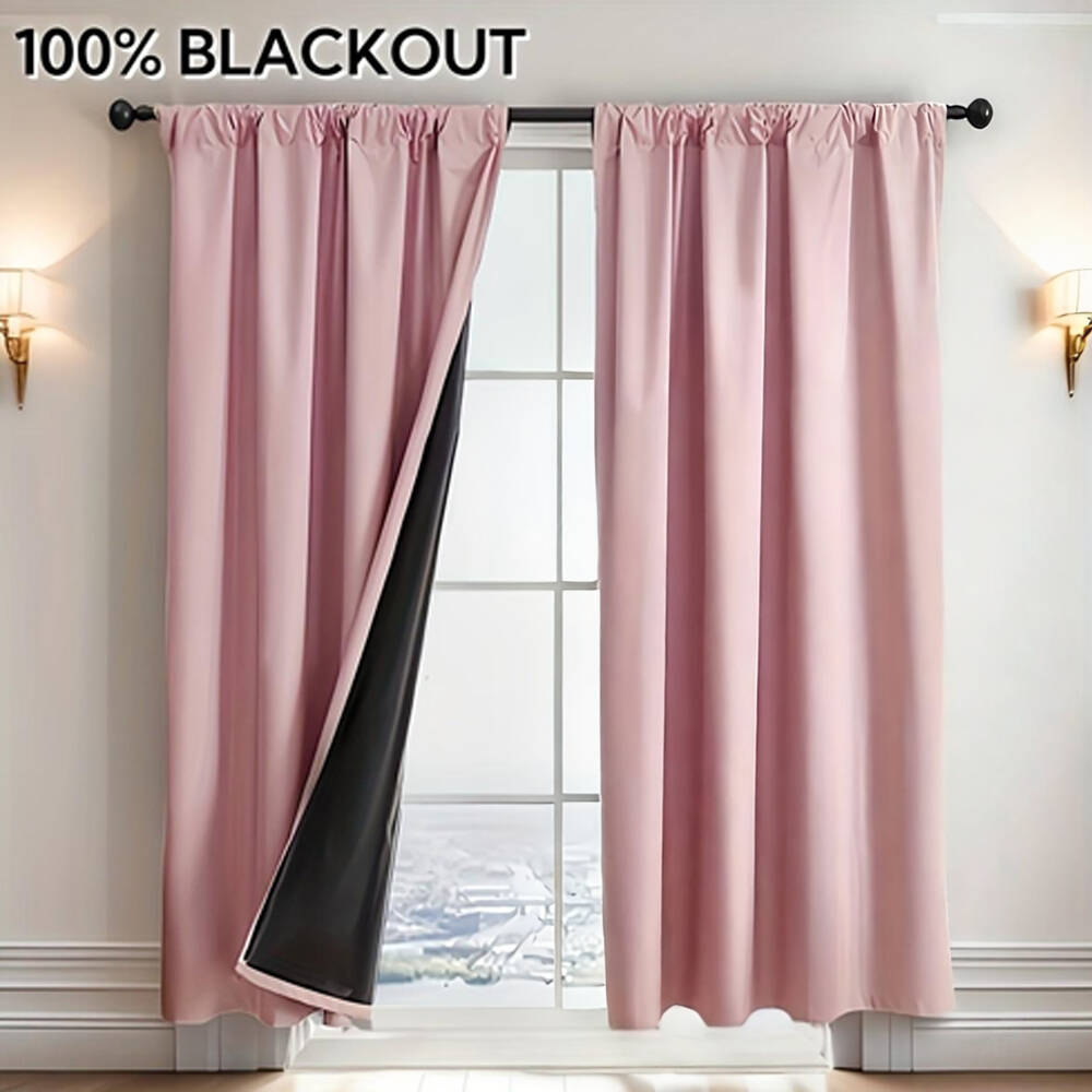 Cortina 100% Blackout com Forr - Curtain Rods avaliação e preço