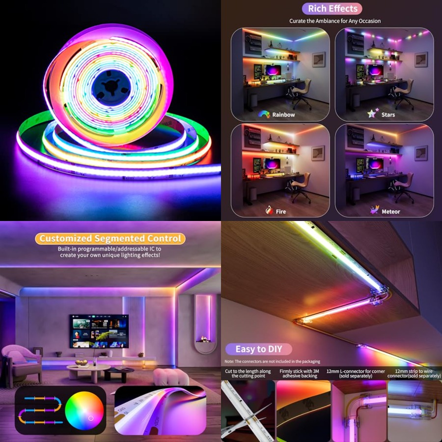 Fita de LED COB RGB Inteligent - Led Strip Lights avaliação e preço