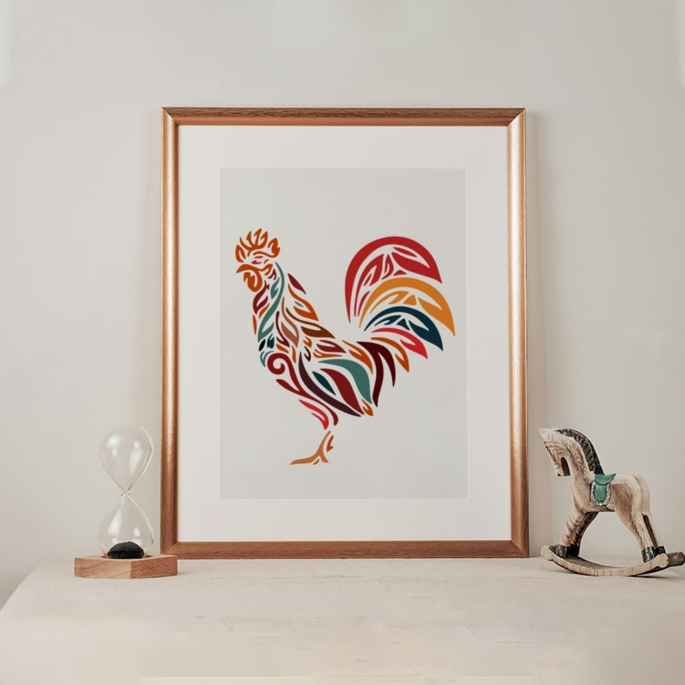 Estêncil de frango 11,8 × 11,8 - Paint Brush avaliação e preço