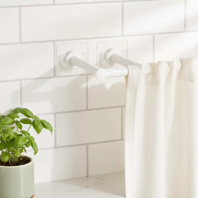 4 ganchos transparentes adesiv - Curtain Rods avaliação e preço