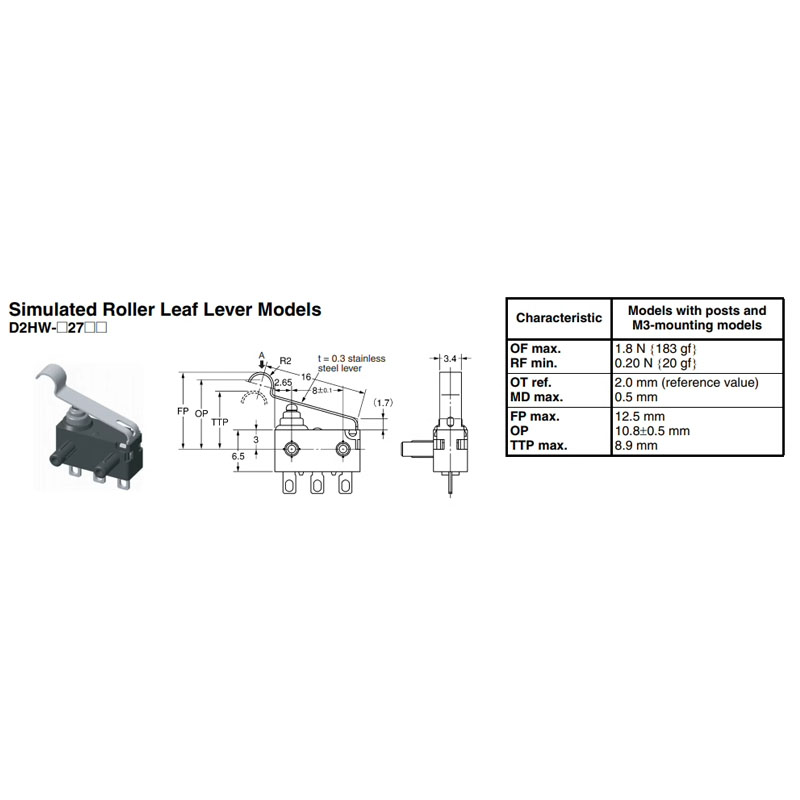 1PCS/LOTE D2HW-BL271D Interrup - Door Handle avaliação e preço